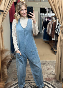 High Roller Denim Jumpsuit